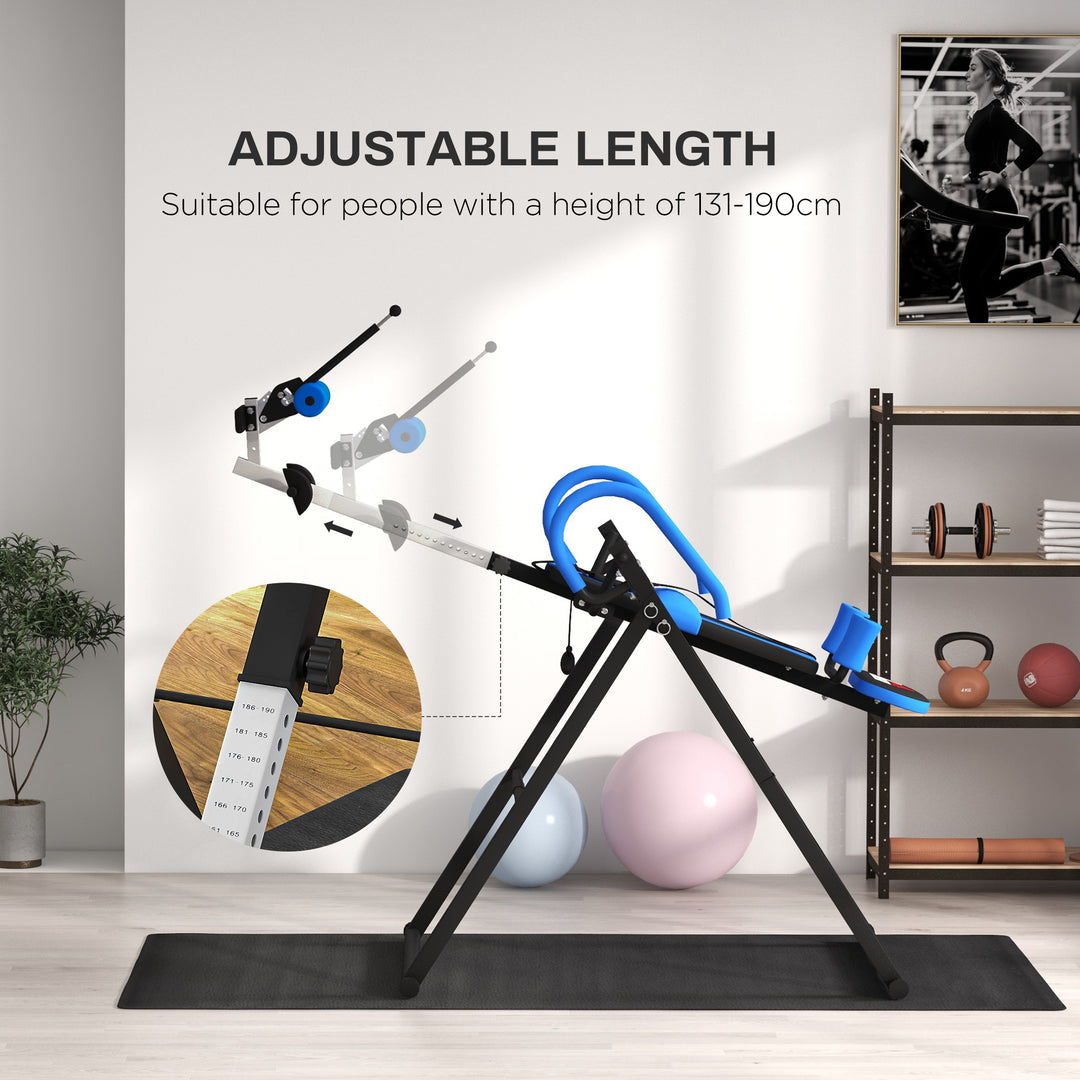 Gravity Inversion Table with Safety Belt Adjustable Hand Stand for Muscle Pain Relief