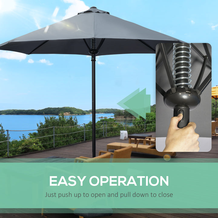 Waterproof Garden Parasol: Market Table Umbrella with Sun-Shading Canopy