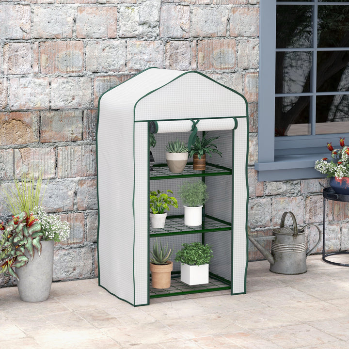 Three-Tier Mini Greenhouse - White