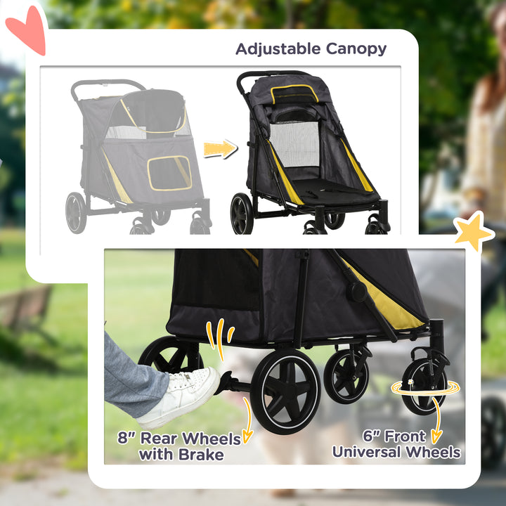 Pet Stroller w/ Universal Front Wheels