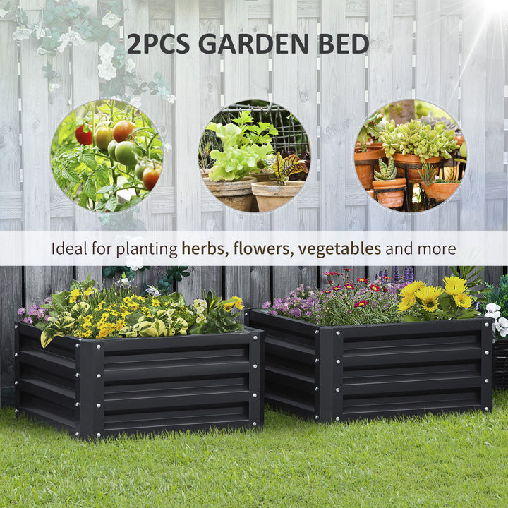 Set of 2 Raised Garden Bed