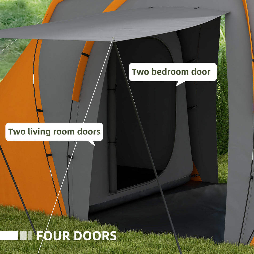 Large Camping Tent Tunnel Tent with 2 Bedroom and Living Area