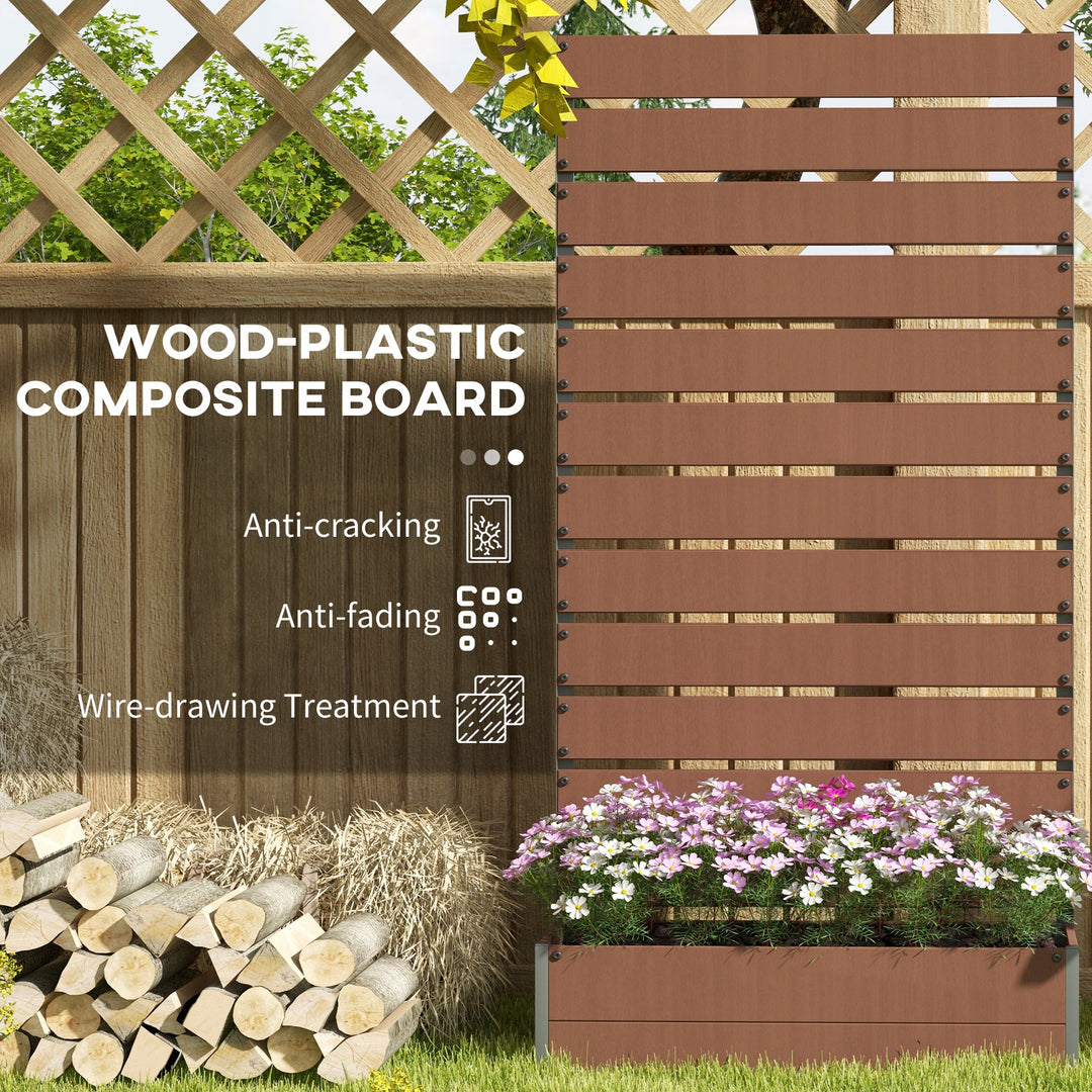 Wood-plastic Composite Raised Planter with Climbing Trellis