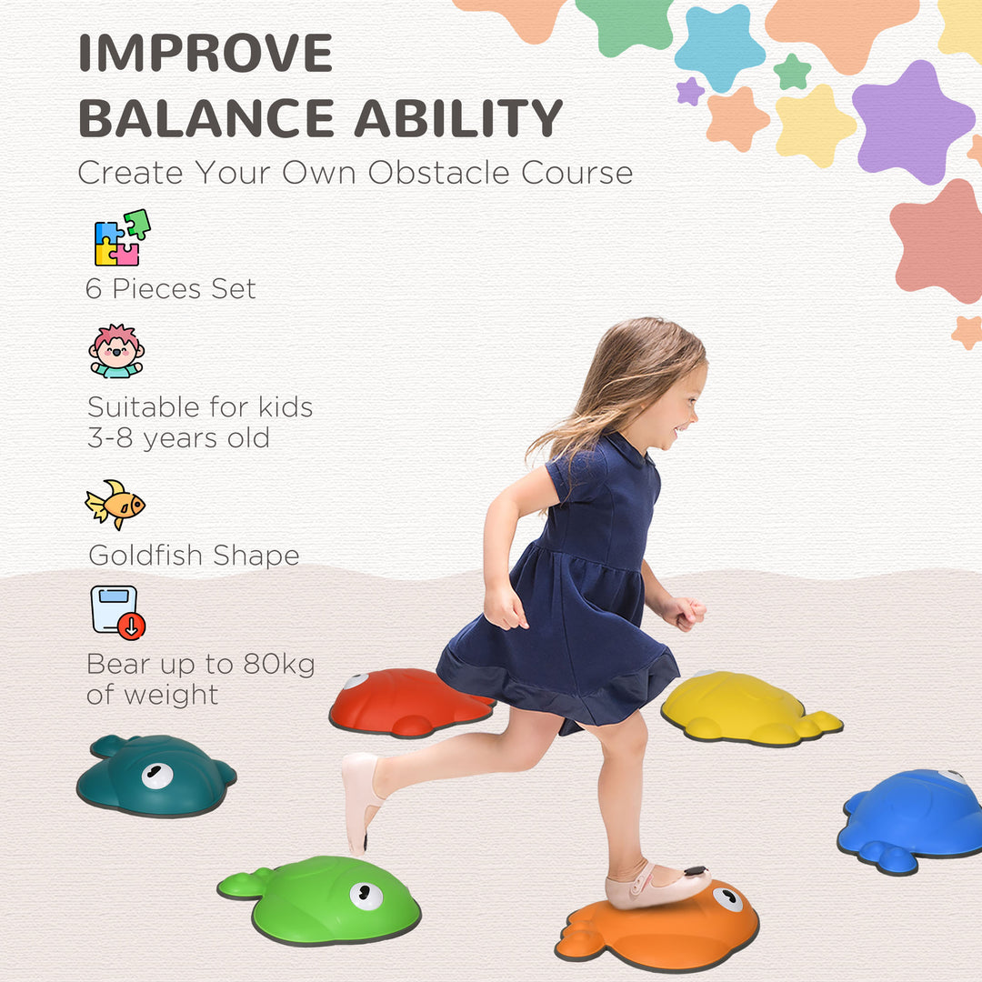 6 Pcs Balance Stepping Stones Kids for Sensory with Non-slip Edge