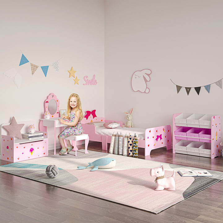 Pink Kids Vanity Set with Dressing Table