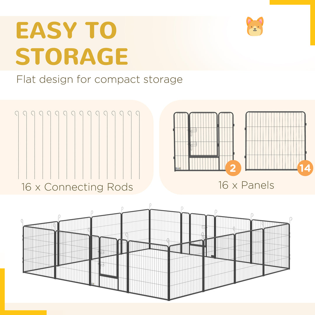 16 Panels Heavy Duty Puppy Playpen