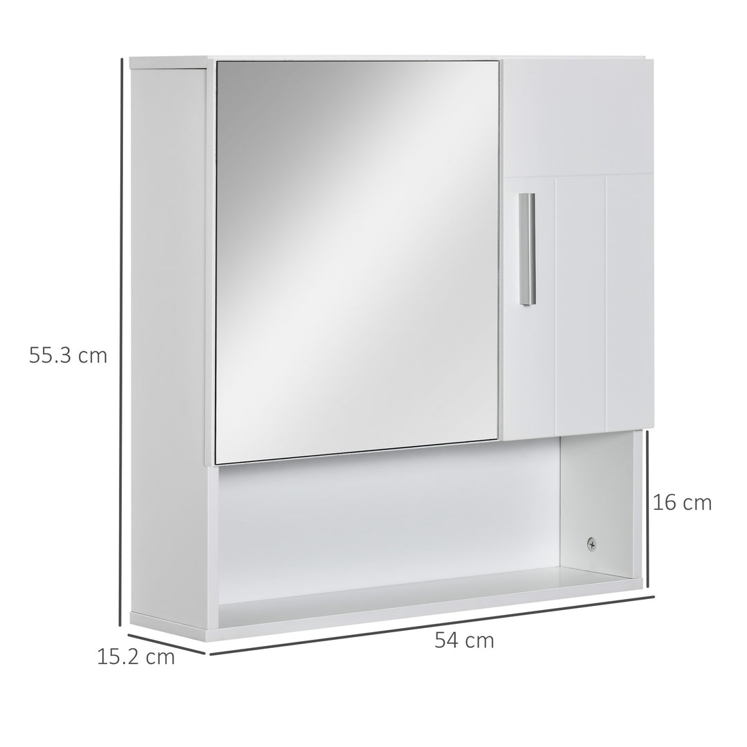 kleankin Wall-Mounted Bathroom Sanctuary: Double-Door Cabinet with Adjustable Shelving