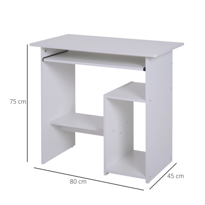 Compact Computer Table with Keyboard Tray