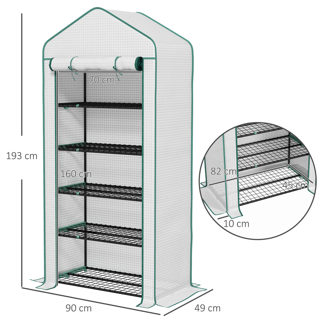 5 Tier Widened Mini Greenhouse w/ Reinforced PE Cover