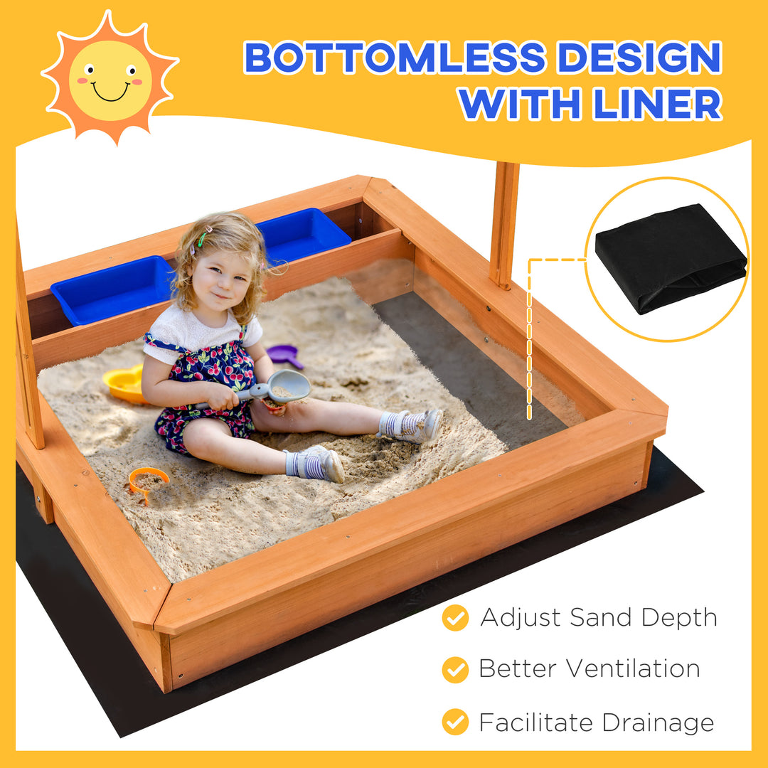 Kids Wooden Sandbox