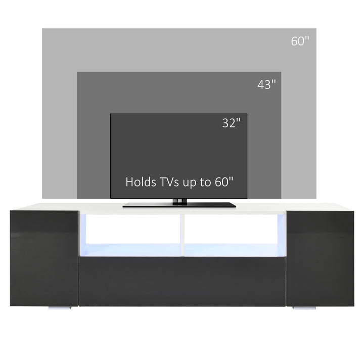 HOMCOM TV Stand for 60" TVs with LED Lights