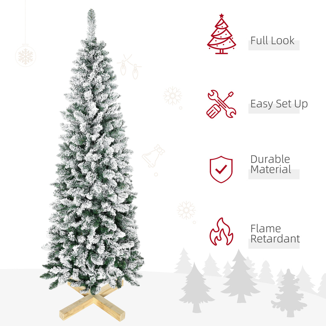 6 Foot Snow Flocked Artificial Christmas Tree