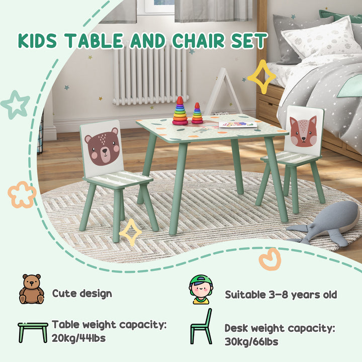 Kids Table and Chair Set and Kids Easel with Paper Roll