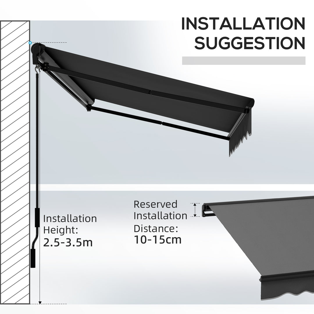 3 x 2m Aluminium Frame Electric Awning