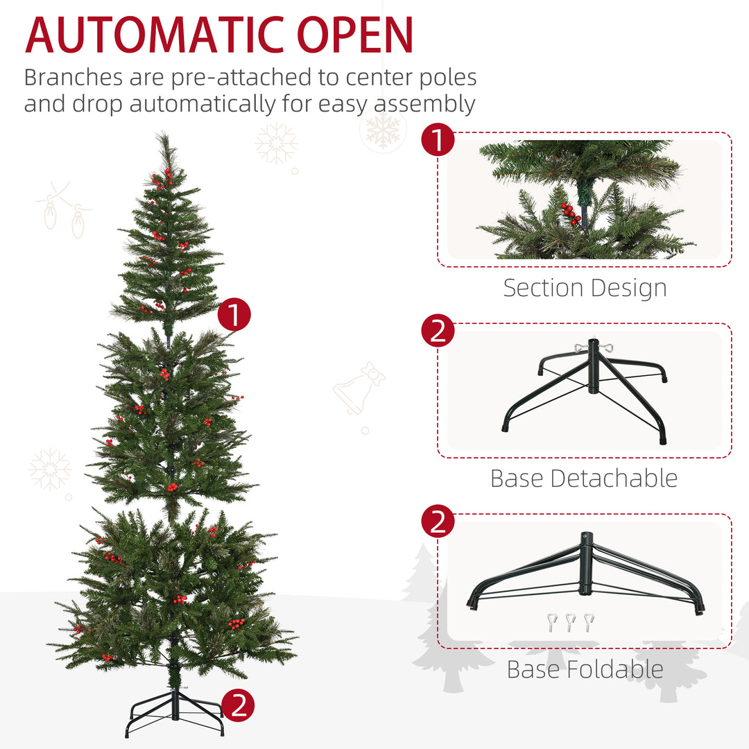 Pencil Artificial Christmas Tree with Realistic Branches