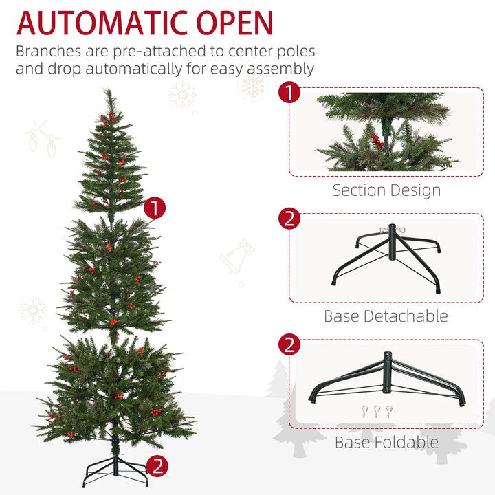 Pencil Artificial Christmas Tree with Realistic Branches