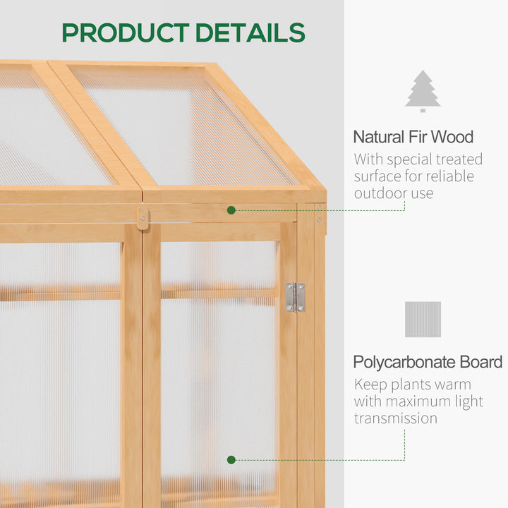 Wooden Greenhouse - Outsunny