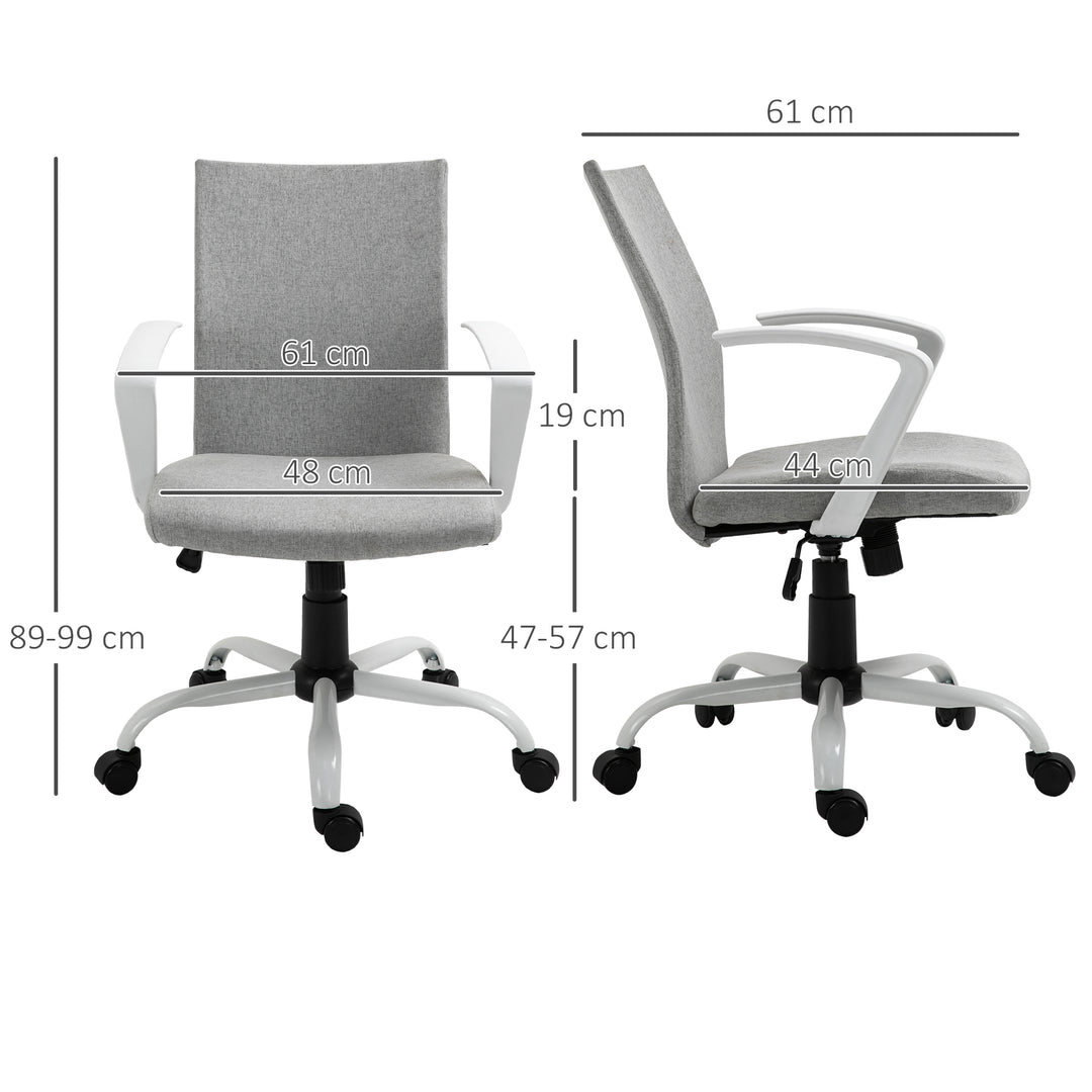 Vinsetto Computer Desk Chair, Light Grey