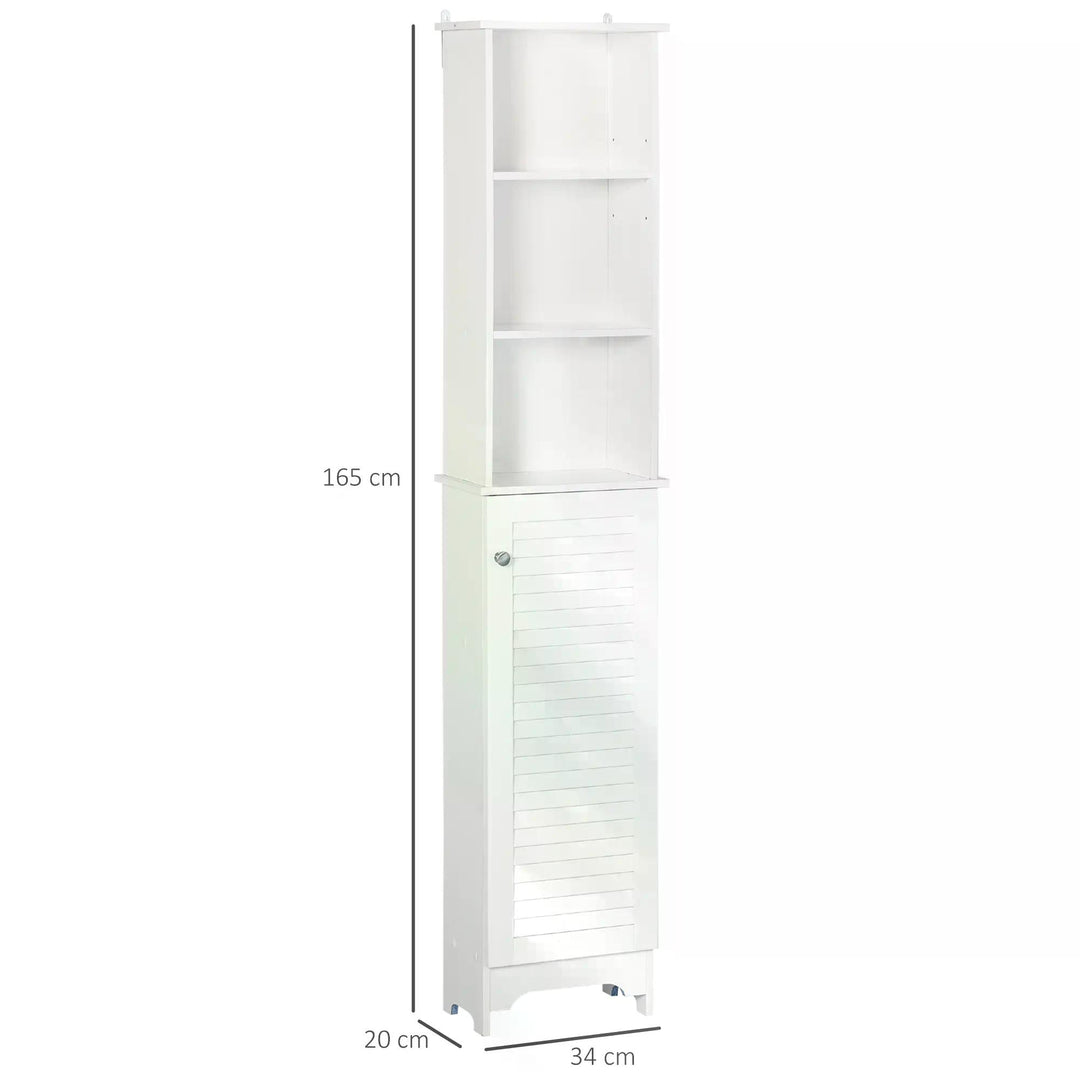 HOMCOM Tall Bathroom Storage Cabinet with 6 Shelves