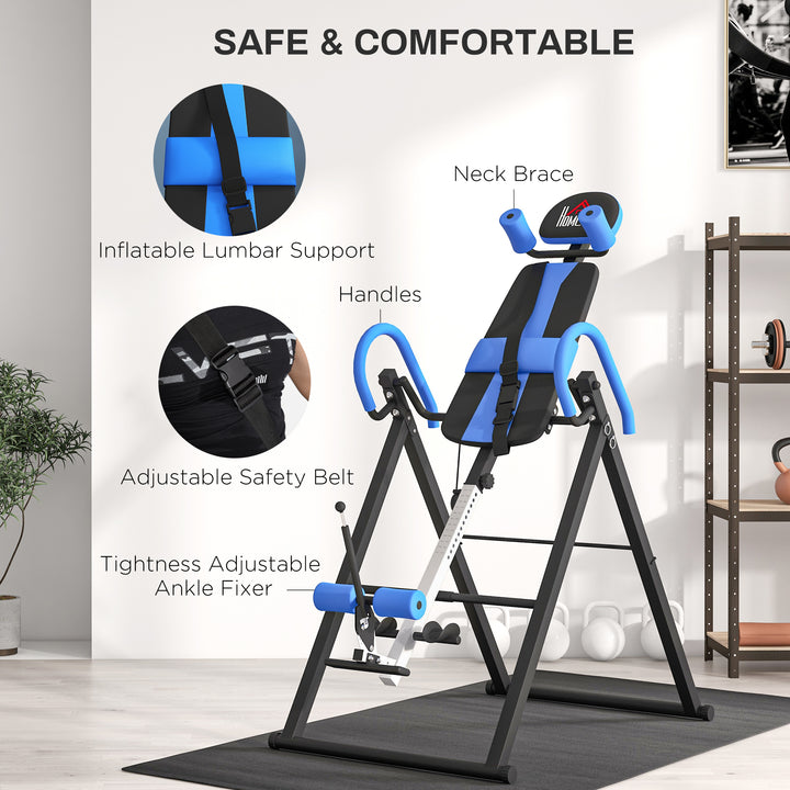 Gravity Inversion Table with Safety Belt Adjustable Hand Stand for Muscle Pain Relief