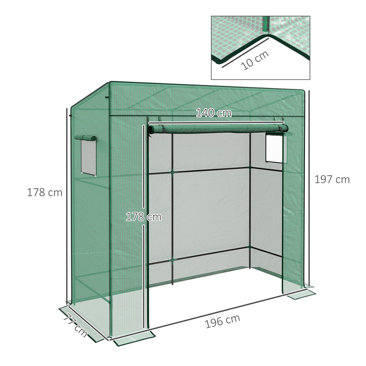 Walk-In Greenhouse: Durable PE Cover