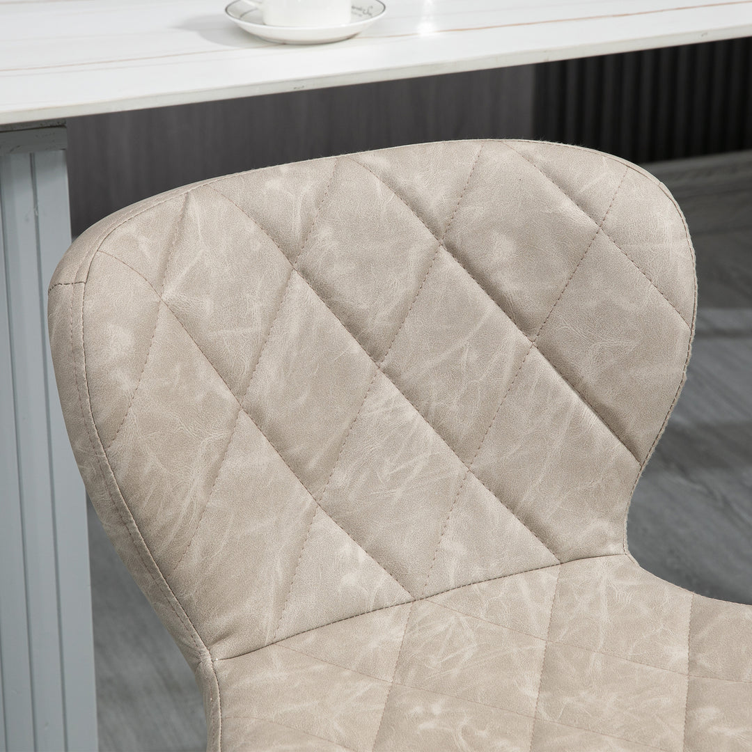 Swivel Bar Chair: Diamond Pattern PU Seat with Backrest & Footrest