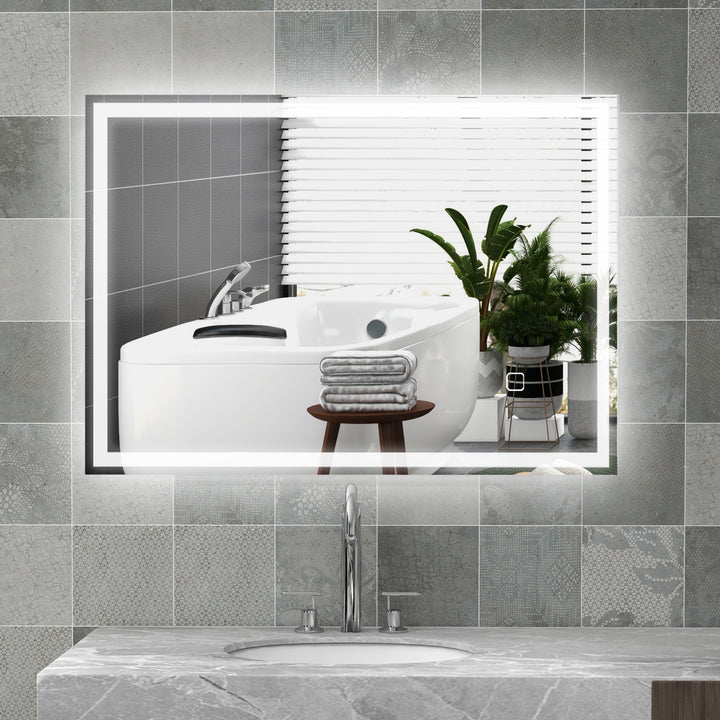 70 x 50cm LED Bathroom Mirror with Lights