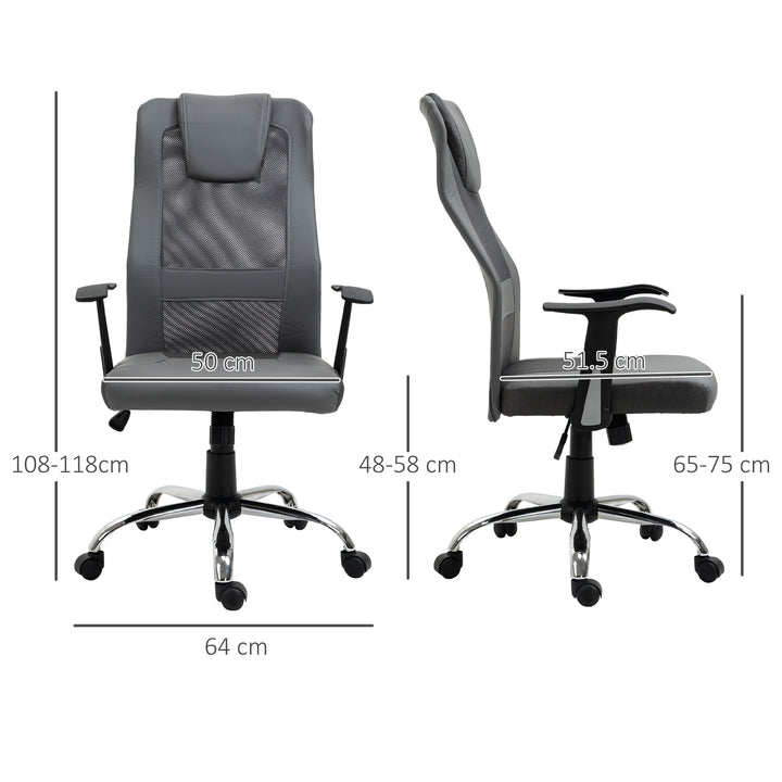 Vinsetto Mesh Back Office Chair, Grey