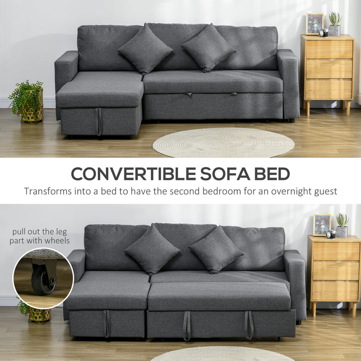 Corner Sofa Bed with Storage