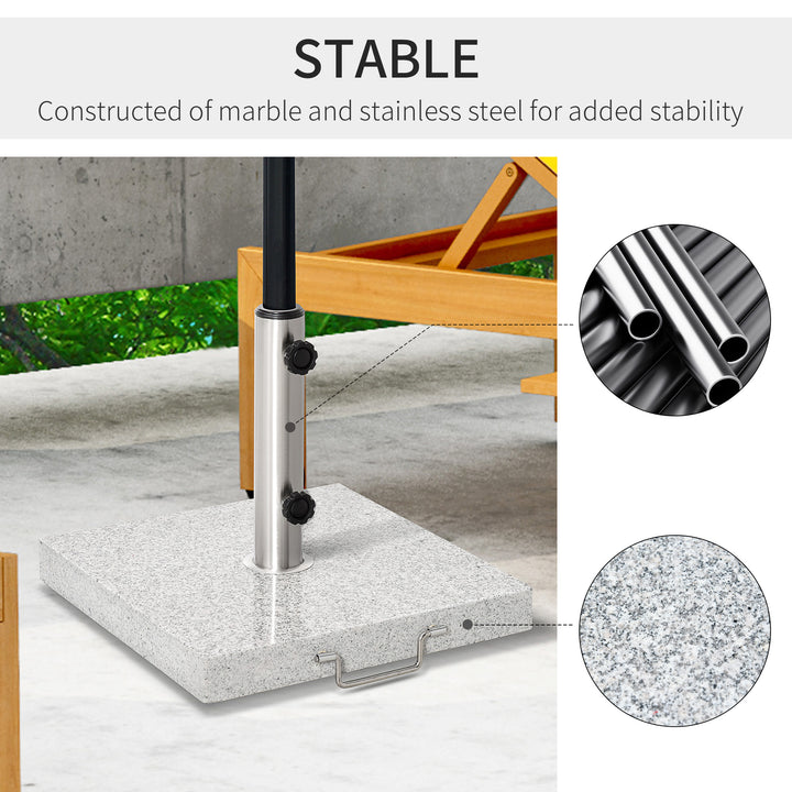 Marble Umbrella Base: 28kg Durable Parasol Holder for Patio Furniture