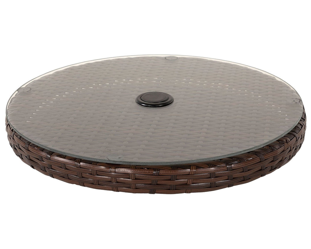 Lazy Susan in Chocolate - Rattan Direct