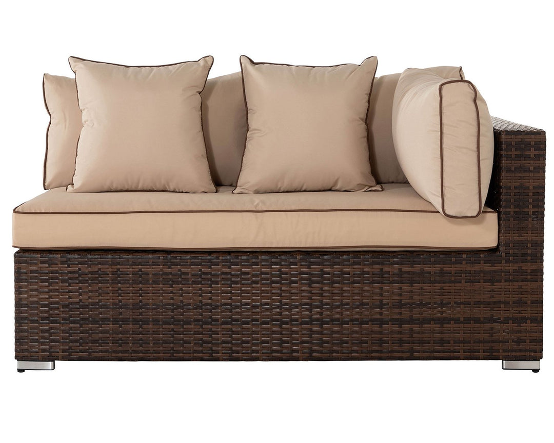 Left As You Sit Rattan Garden Sofa in Brown - Monaco - Rattan Direct