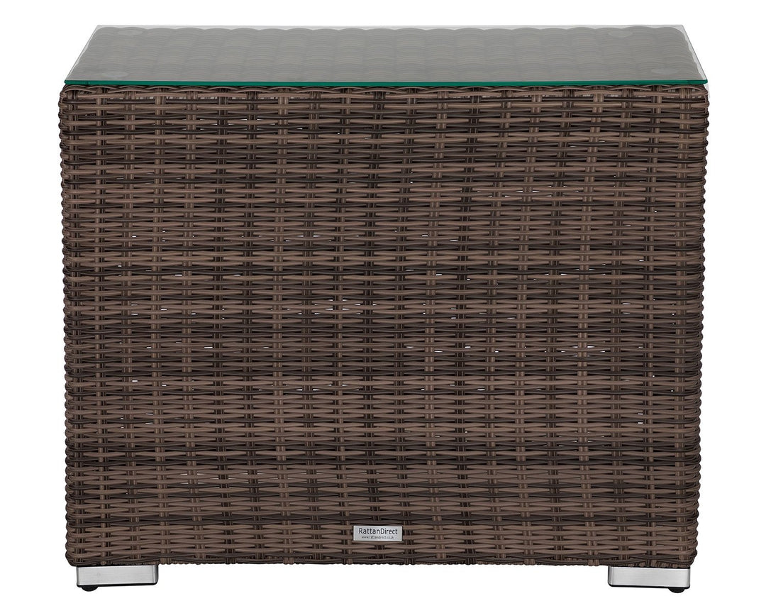 Rattan Garden High Dividing Table in Truffle Brown - Florida - Rattan Direct