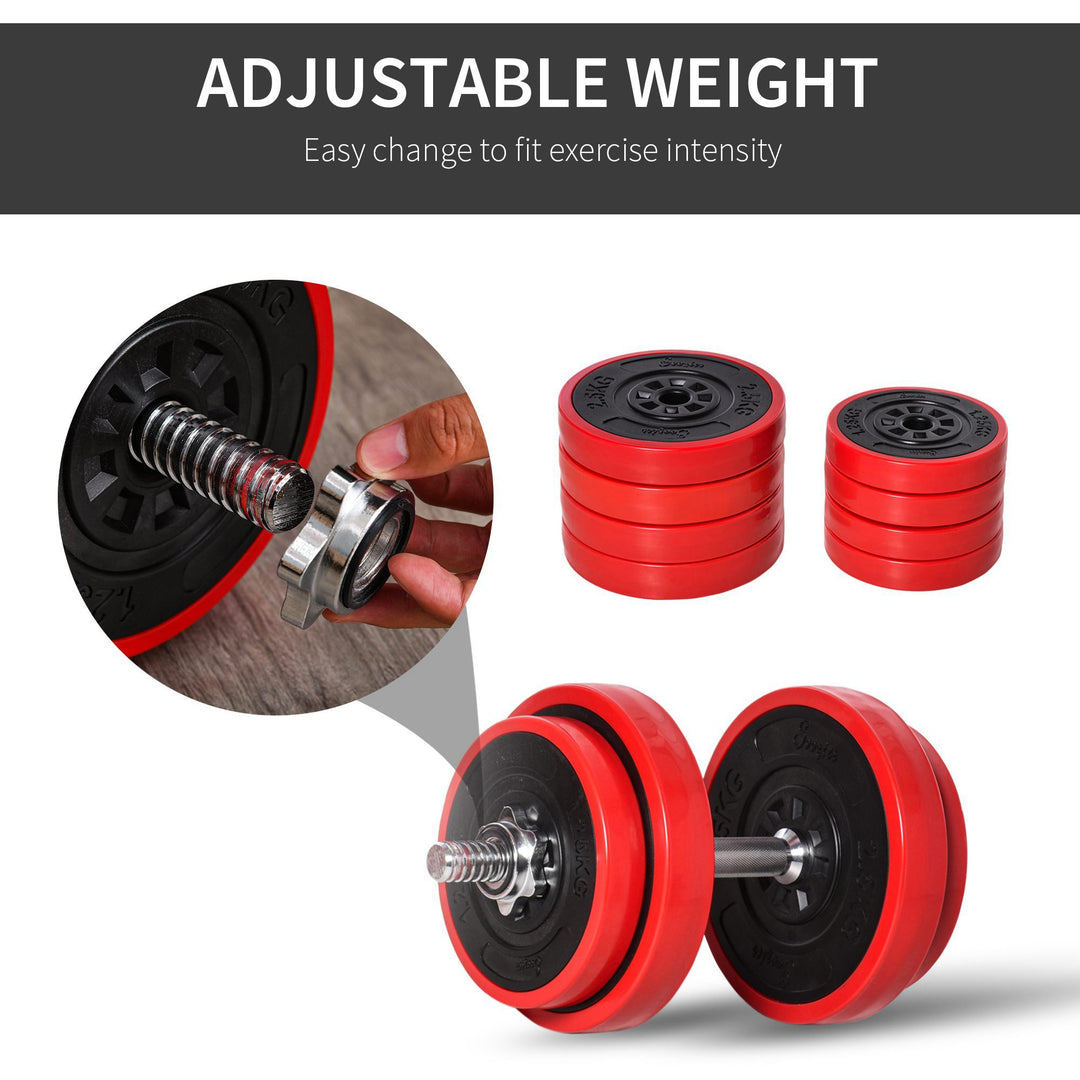 Adjustable Weights: 20KG Dumbbell & Barbell Set for Strength Training