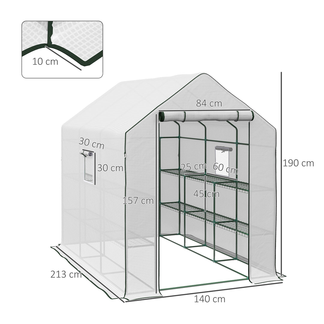 Walk-in Greenhouse with PE Cover