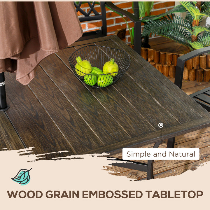 Six-Seater Steel Garden Table