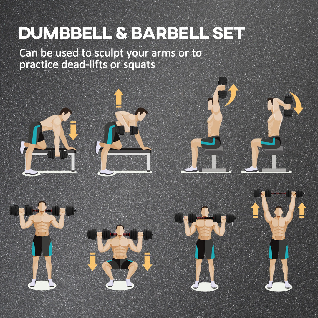 30kg 2 IN 1 Adjustable Dumbbells Weight Set