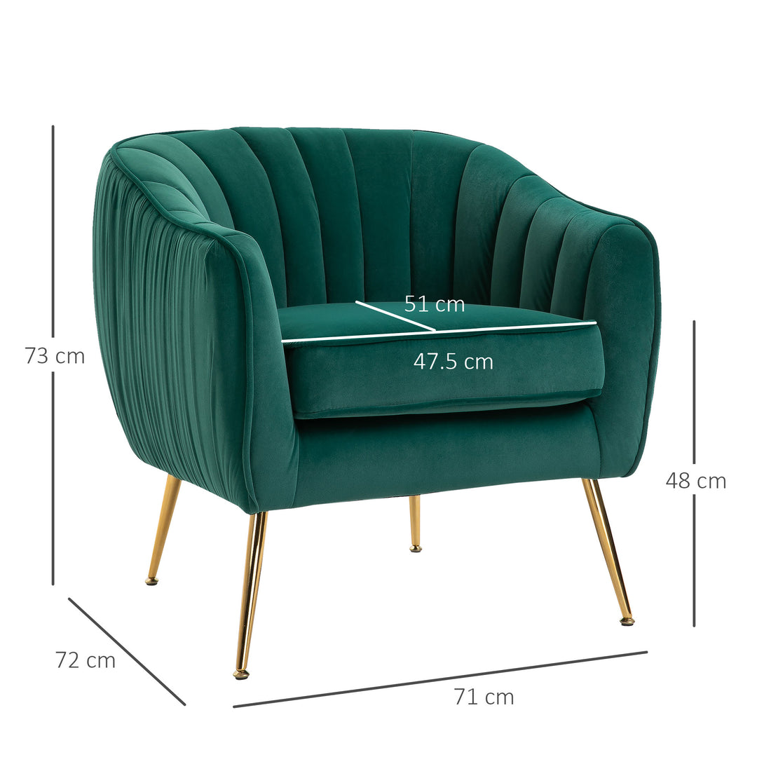 Velvet-Feel Tub Armchair