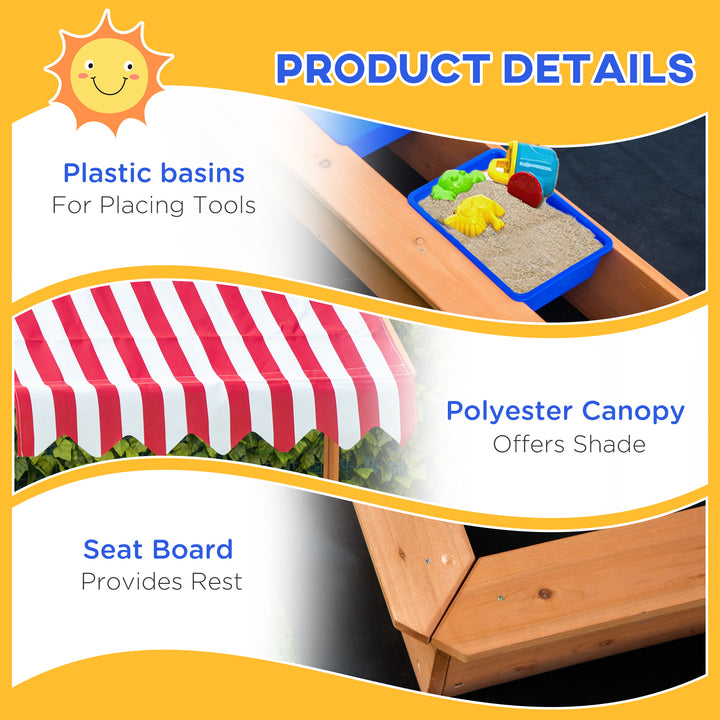 Kids Wooden Sandbox