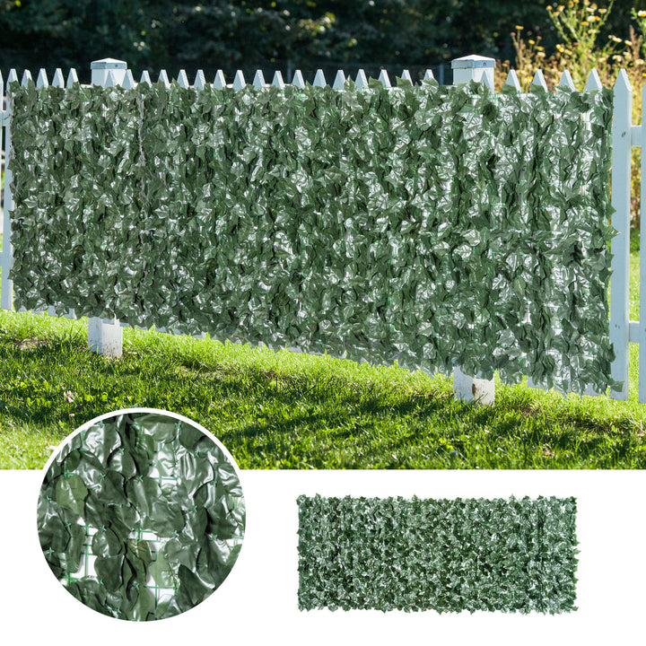 Artificial Leaf Screen: 3x1.5m UV-Resistant Privacy Panel