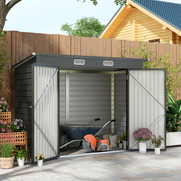 8 x 4FT Galvanised Garden Storage Shed