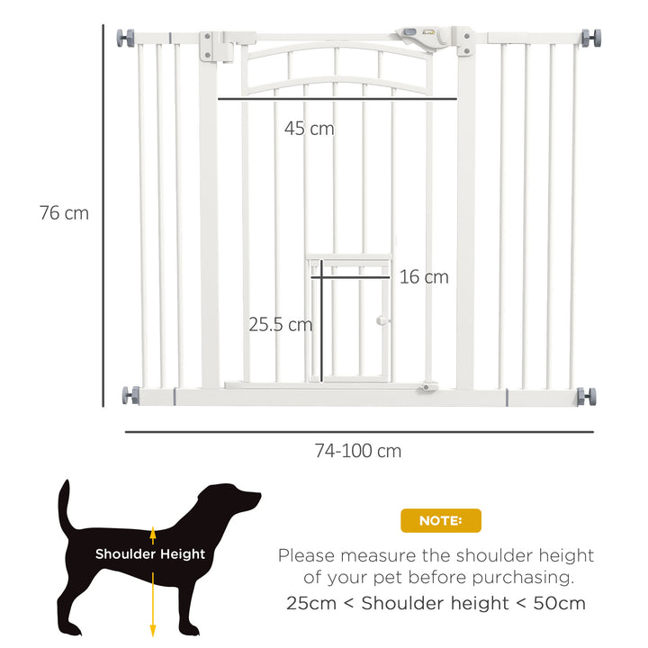 Stair Dog Gate with Cat Door