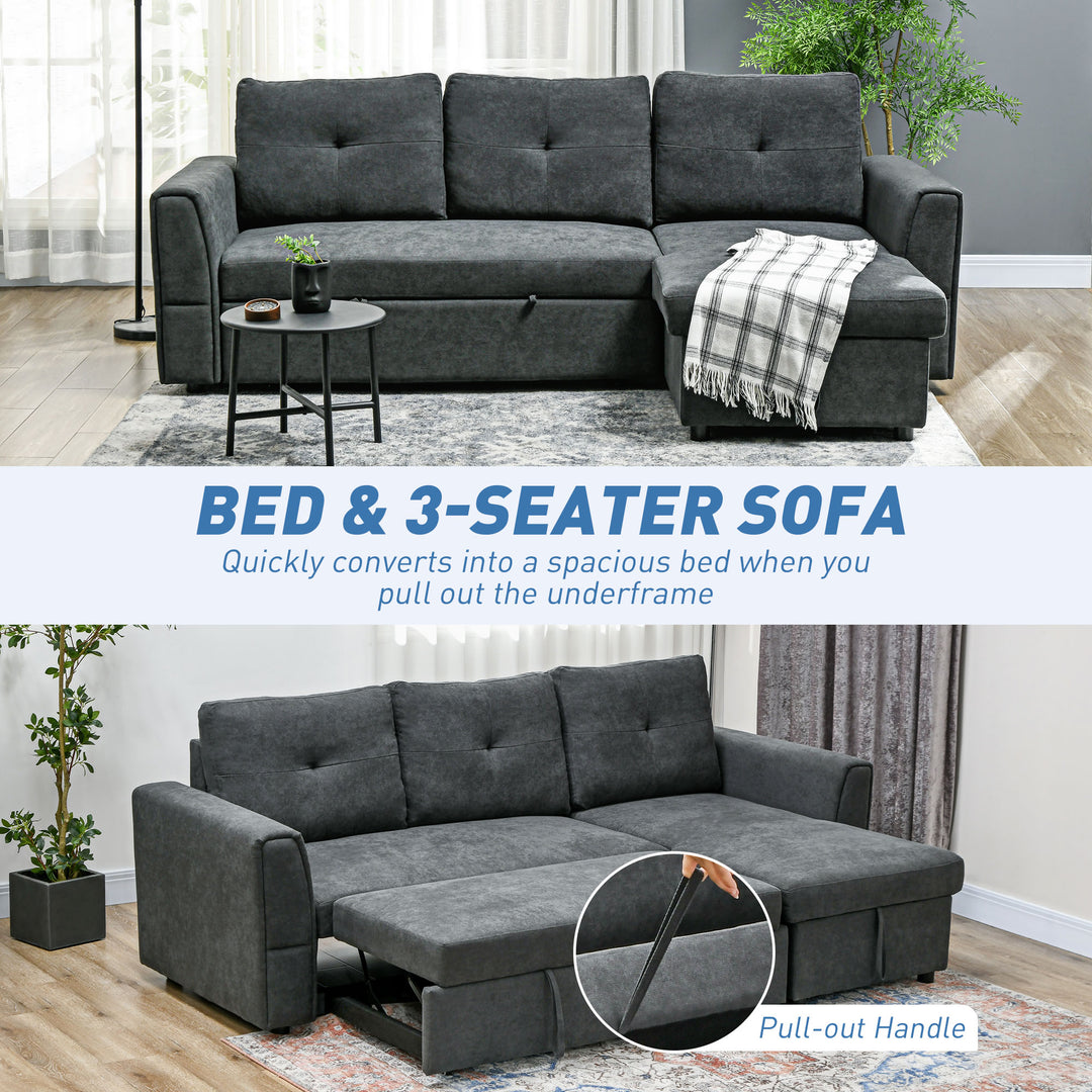 3 Seater Sofa Bed with Chaise Lounge, Recliner