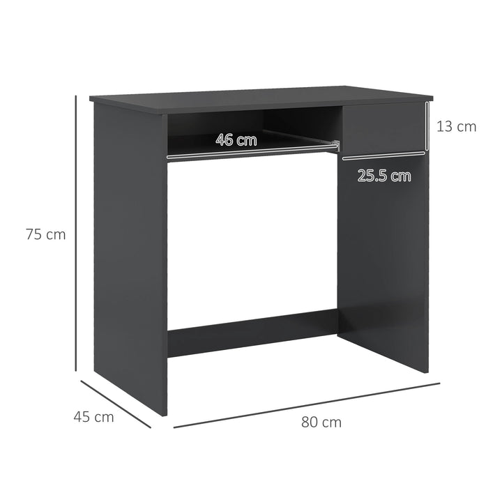 Computer Table with Keyboard Tray and Drawer