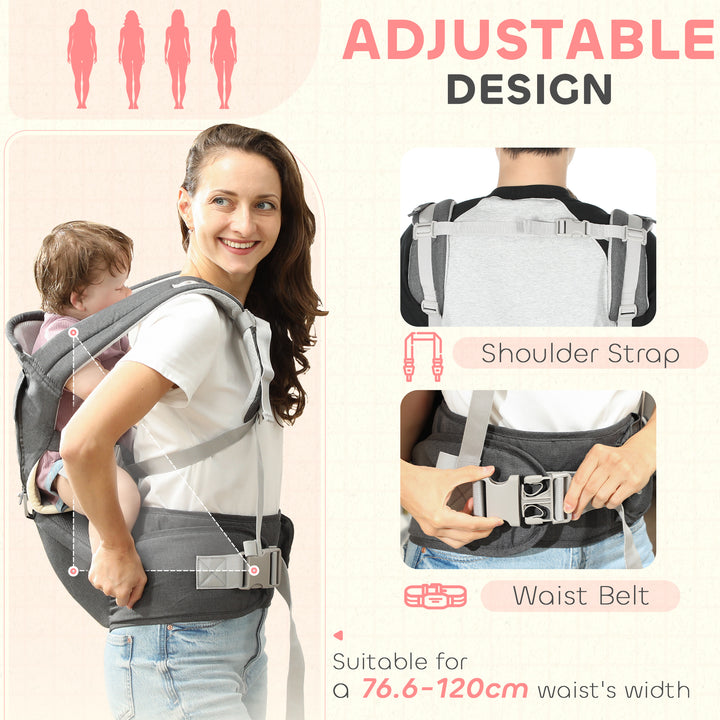 6 in 1 Baby Carrier Newborn to Toddler with Removable Seat for 0-36 Months