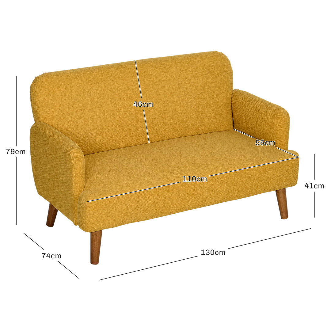 Velvet Feel Fabric 2 Seater Sofa