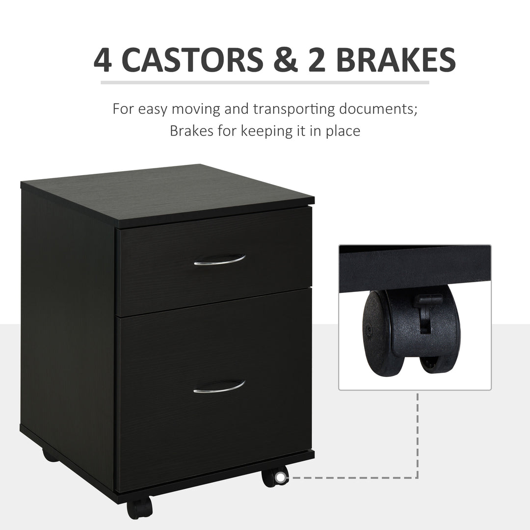 HOMCOM File Cabinet Cupboard Storage with Two Drawers