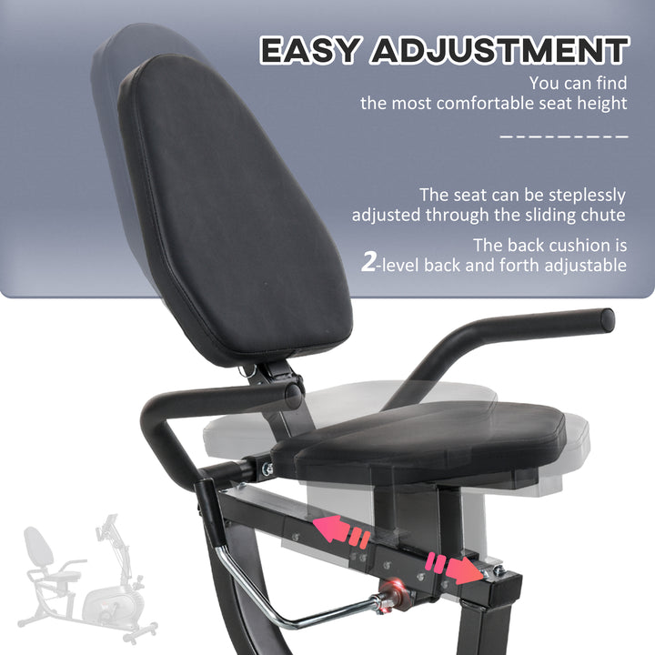 Fitness Recumbent Bike Magnetic Resistance Exercise Bike Stationary Cycling Bike