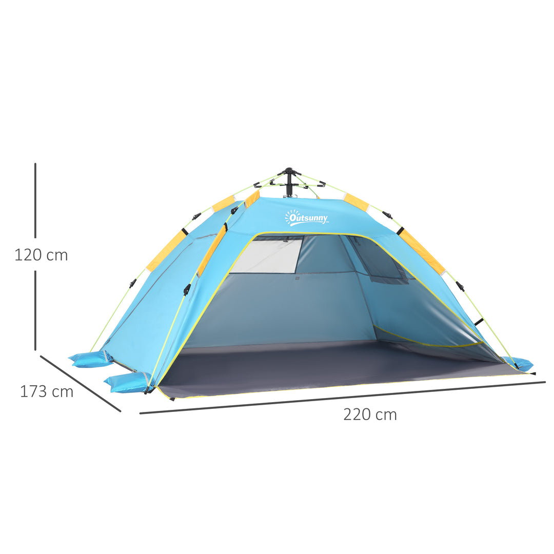 Pop-Up Beach Tent: Quick Setup for 1-2 People