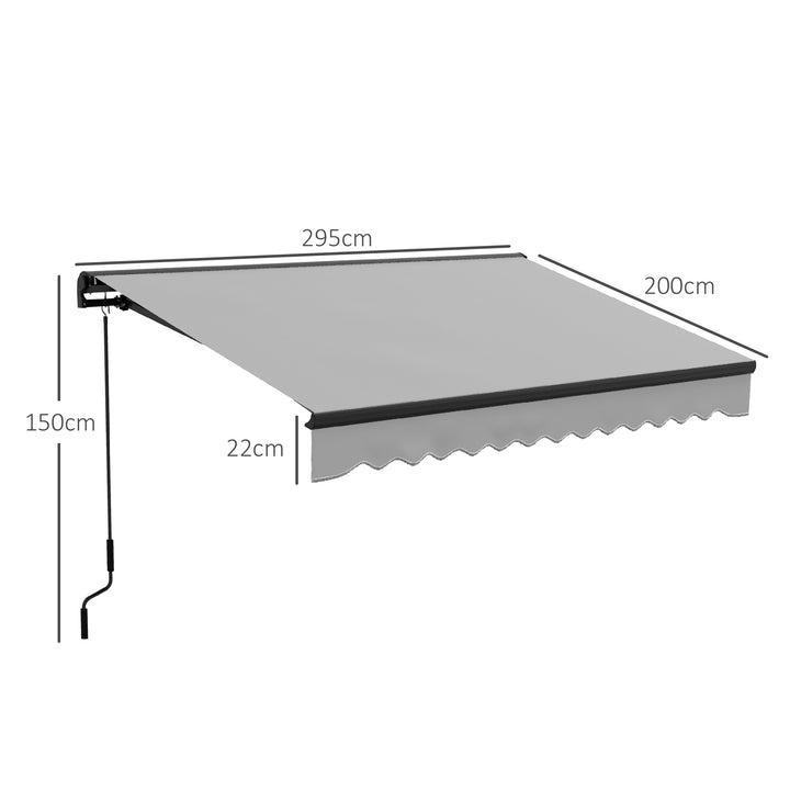 3 x 2m Aluminium Frame Electric Awning